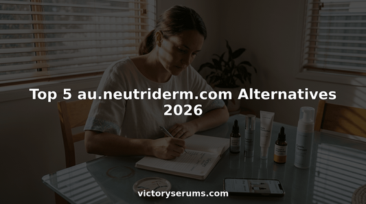 Woman comparing top skincare alternatives visually