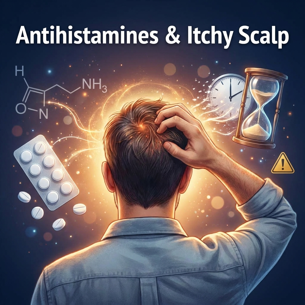 Antihistamines and itchy scalp - why relief does not last - Victory Serums