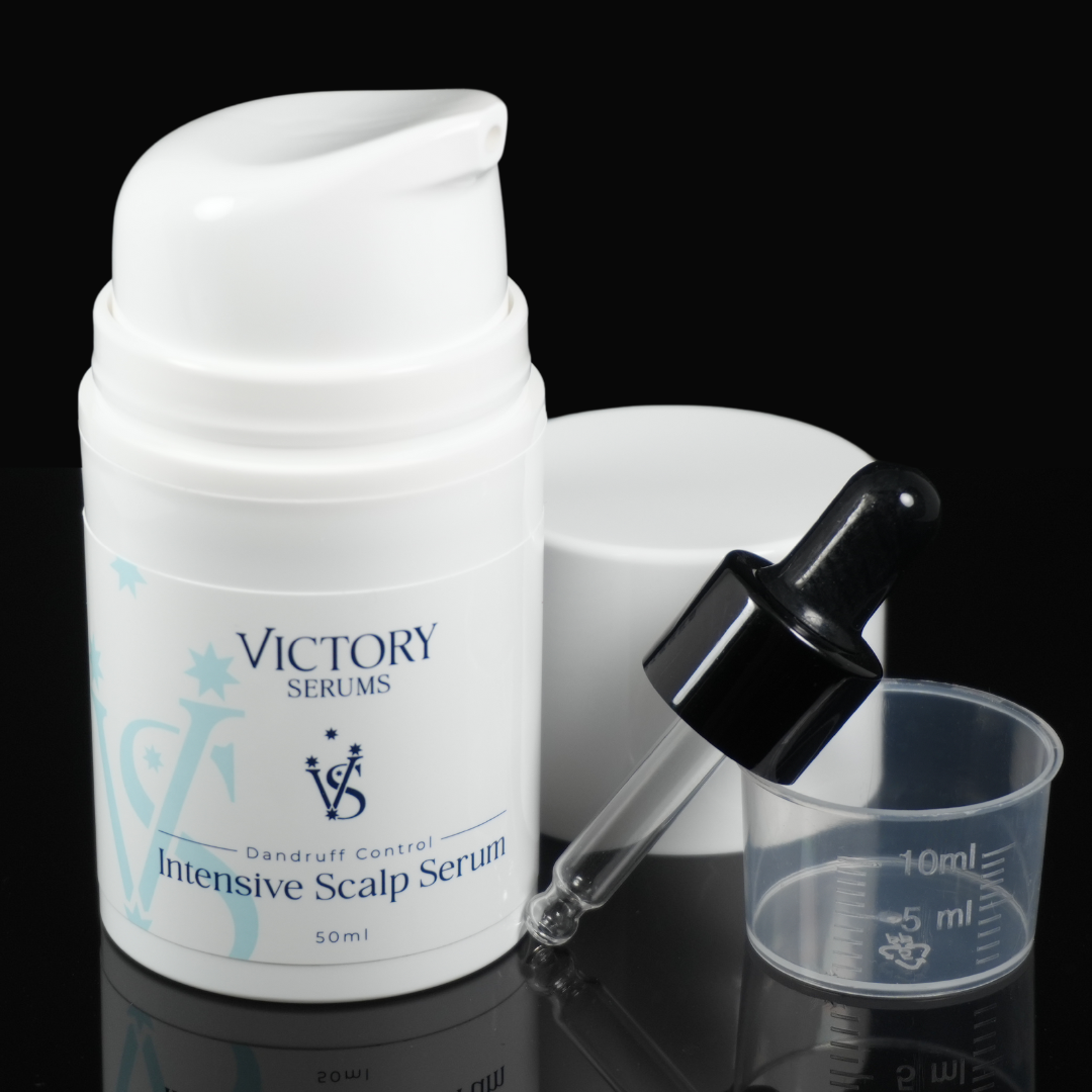 Victory Serums Dandruff Control Intensive Scalp Serum & Applicator with quotes