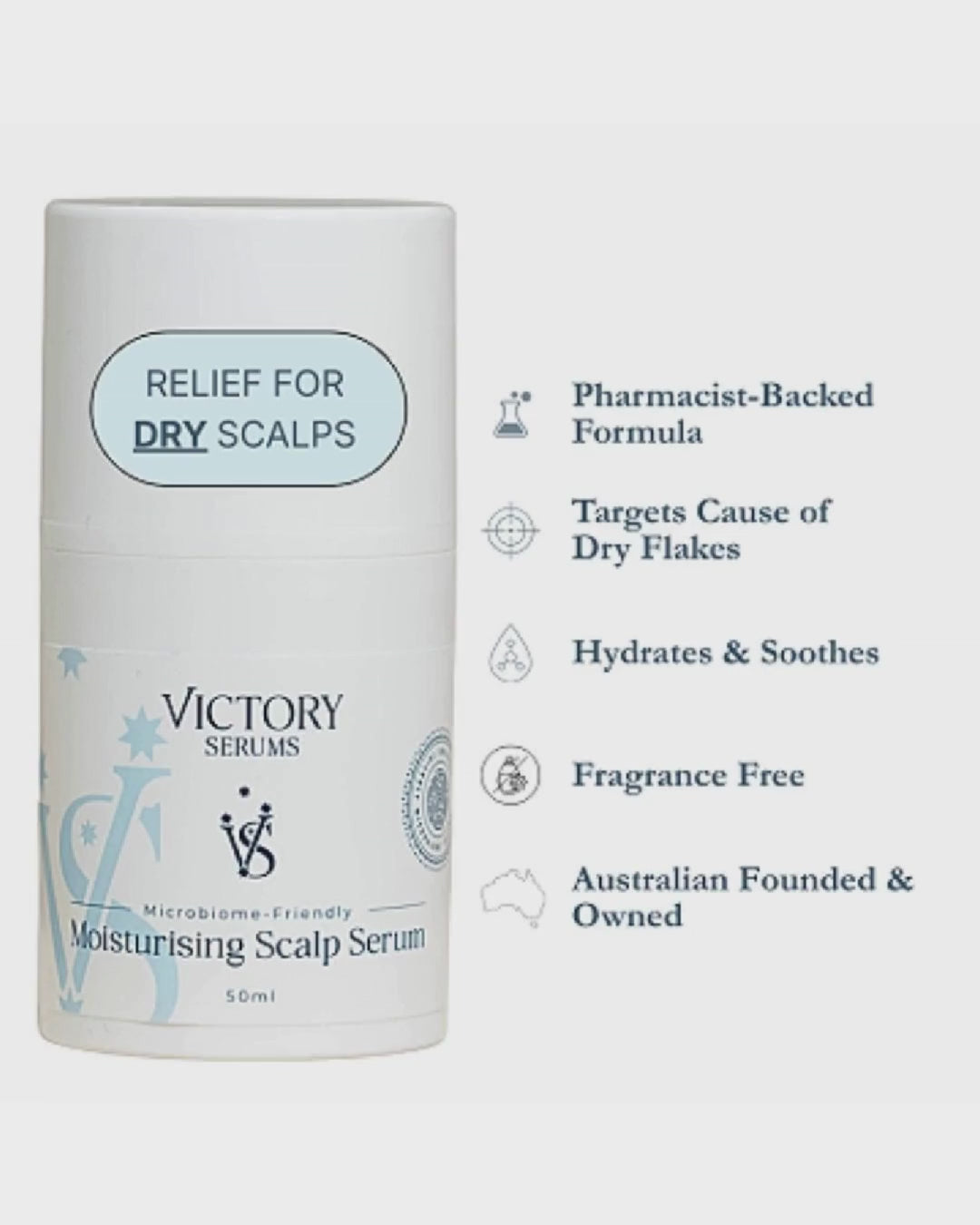 Victory Serums two serum solution for dandruff relief video